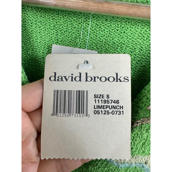 VTG David Brooks‎ ramie blend embroidered floral cardigan sz S - Picture 4 of 7